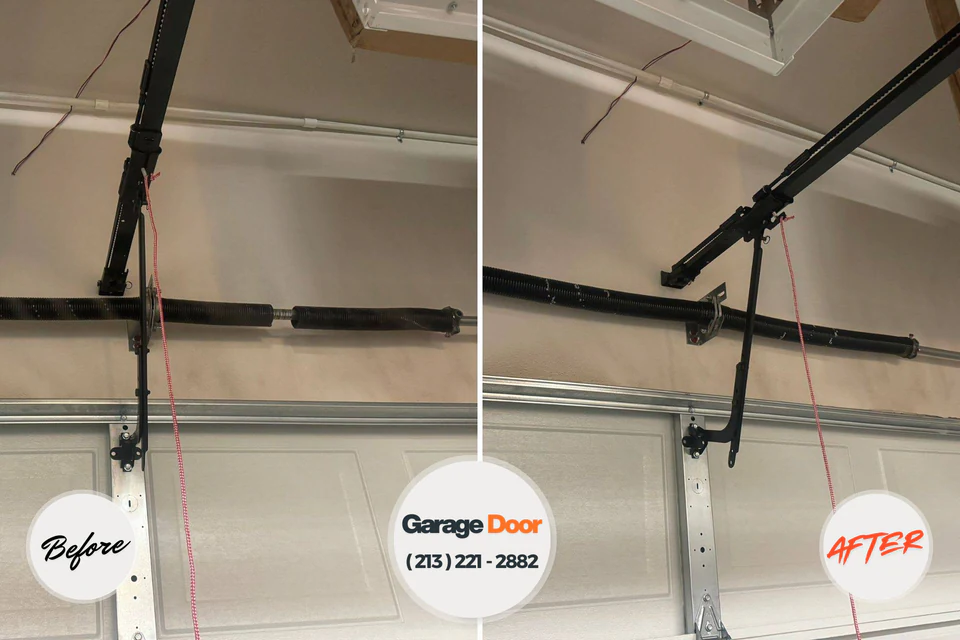 Before and after: garage door repair South Eliot, ME